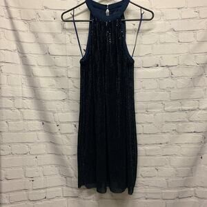 1 State - Halter Keyhole Sequin Dress